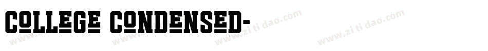 College Condensed字体转换